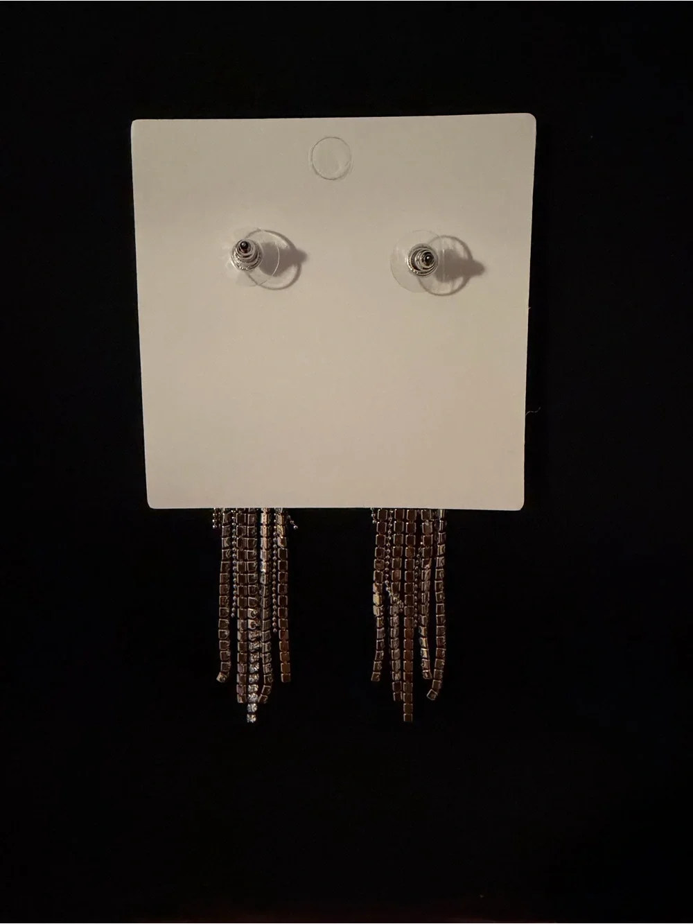 Silver 925 Rhinestone Fringe Drop Earrings - Elegant Women’s Jewelry